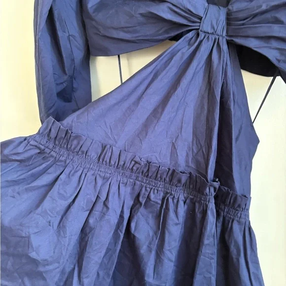 Jason Wu Navy Long Sleeve Mini Dress - Size XS - Picture 3 of 8